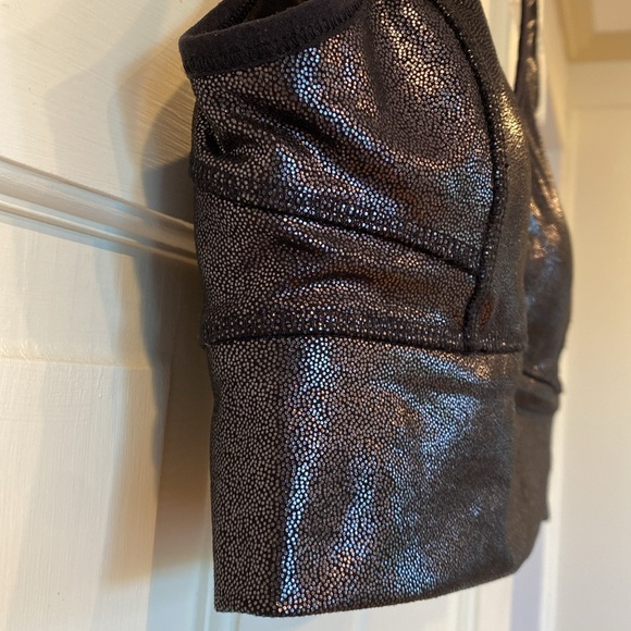 XS, DSG Back Sparkly Sports Bra Active Top Dance Festival Wear Silver Sparkle - Picture 16 of 16